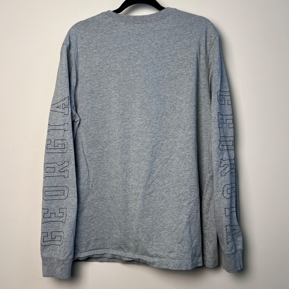 The Nike Tee Graphic UGA Dawgs Gray Long Sleeve Football Men’s 100% Cotton XL - Picture 3 of 8